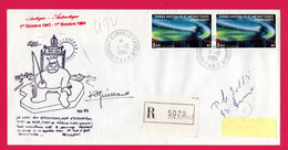 TAAF 1984 - Plis Terre Adélie 01-10-84 - Signé R.GUILLARD - Annotation Signée P-E VICTOR - - Ungebraucht