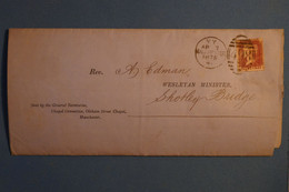 AE14  GRANDE BRETAGNE  N 26  ONE PENNY SUR LETTRE  1875  MANSHESTER   + AFFRANCH. INTERESSANT - Brieven En Documenten