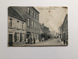 Carte Postale Ancienne Dottignies Rue Du Cimetière - Mouscron - Möskrön