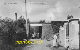 BAULERS - Le Pont Du Chemin De Fer - Carte Bleutée Animée Et Circulé En 1913 - Nijvel