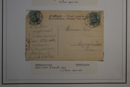 AE14 ELSASS ALSACE BELLE CARTE RARE 1907   SARREGUEMINES  POUR PARIS FRANCE   + AFFRANCH. PLAISANT - Andere & Zonder Classificatie