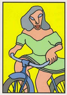 Cpm 1741/155 ERGON - Femme à Bicyclette - Vélo - Cyclisme - Bicycle - Illustrateurs - Illustrateur - Ergon