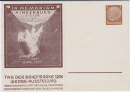 DR 3 Reich Privatganzsache PP 122 C 64 Zeppelin LZ 129 Hindenburg Ungebr 1938 - Stamped Stationery