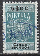 Fiscal/ Revenue, Portugal - Estampilha Fiscal -|- Série De 1940 - 5$00 - Oblitérés