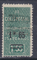 Algérie Colis Postaux N° 32 (.)  1 F. 65 Sur 1 F. 55 Vert,  Neuf Sans Gomme, Sinon TB - Colis Postaux