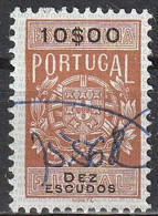 Fiscal/ Revenue, Portugal - Estampilha Fiscal -|- Série De 1940 - 10$00 - Gebruikt