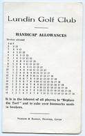LUNDIN GOLF CLUB, ST ANDREWS : SCORE CARD, 1970 - Uniformes Recordatorios & Misc