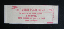 Carnet De 10 Timb. Type Liberté De Delacroix 2.20 F Rouge ( Conf.9  ) Neuf** Non Ouvert ( N°2376C3) - Modernos : 1959-…