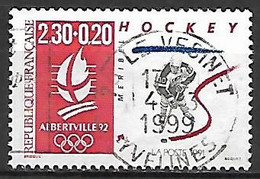 FRANCE    -   1991.  Y&T N° 2677 Oblitéré  Cachet Rond .  JO D' Albertville  /  Hockey Sur Glace - Gebruikt