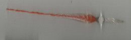Plume De Verre , Pour Calligraphie Incrustation Interne Rouge , 18.5 Cm - Glas & Kristal