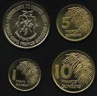 Guinea, Satz 1985/1987, 1,5,10,25 Francs, UNC - Guinea