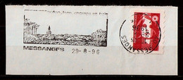 1996 Marcophilie - Càd Renversé Par Rapport à La Flamme / Messanges 08/96 TP 2874 Bicentenaire (fragment) - Covers & Documents