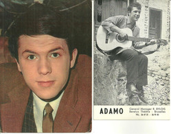 LOT 2 CARTES PHOTOS ADAMO DONT 1 AVEC AUTOGRAPHE 1965 - Sänger Und Musikanten