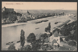 H 736) AK Pirna Sonnenschein, Schiffe Auf Der Elbe, 26.11.1917 Feldpostkarte Nach Nürnberg - Pirna