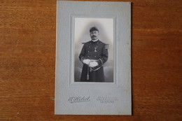 Photographie Militaire Marine Bicorne  Epée Et Médaille Par HEBERT  Le Havre - Krieg, Militär