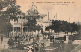 France (13 Marseille) - Exposition Internationale D'Electricité 1908 - La Grande Brasserie - Exposition D'Electricité Et Autres