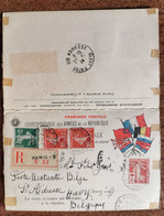 1914 RACCOMANDATA FRANCIA - BELGIO CROCE ROSSA - Covers & Documents