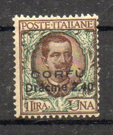 Y2365 - CORFU' 1923 , 2.40 Su 1 Lira  N. 11  Gomma Integra *** MNH. - Corfou