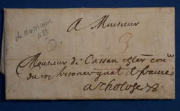 AE16 FRANCE BELLE LETTRE RRR 1683 MONTPELLIER+ AFFRANCH. INTERESSANT+ FORTE COTE - ....-1700: Precursores