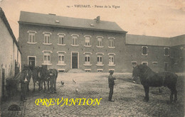 VIEUSART - Ferme De La Vigne - Carte Animée Par Des Ouvriers Avec Les Chevaux Dans La Cour De La Ferme. - Chaumont-Gistoux