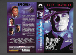 "LE DESHONNEUR D'ELISABETH CAMPBELL" -Jaquette Originale SPECIMEN Vhs Secam PARAMOUNT -JOHN TRAVOLTA - Action, Adventure
