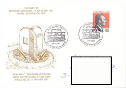 1997 Luxembourg - EXPHIMO - Special Cancellation - Locomotive - Covers & Documents