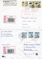 2 Reko-Briefe Potvorice Trnava Wappen Rad Banska Bystrica Kezmarok - Covers & Documents