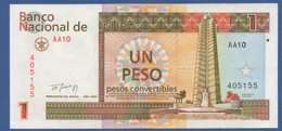 CUBA - P.FX37 – 1 Peso Convertible 1994 AUNC Serie AA10 405155 - Cuba