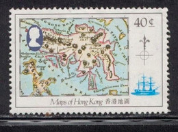 HONG KONG Scott # 427 MH - Early Map Of Hong Kong - Nuovi