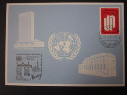 A RARE 1982 NANCY EXHIBITION SOUVENIR CARD WITH FIRST DAY OF EVENT CANCELLATION. ( 02266 ) - Briefe U. Dokumente