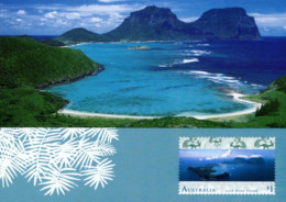 Australia 1996 LORD HOWE ISLAND World Heritage Prepaid International Postcard (carte Postale De L'île) - Cartas & Documentos