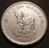 OUGANDA - UGANDA - 100 SHILLINGS 2008 - Magnétique - Magnetic - KM 67a - Uganda