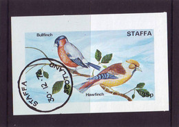 Staffa Scotland Local Issue Birds Bullfinch And Hawfinch 1972 Used Gestempeld - Local Issues