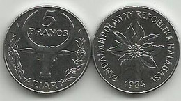 Madagascar 5 Francs 1984. High Grade - Madagascar