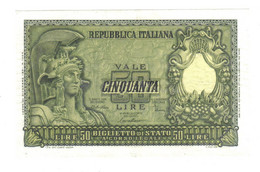 50 Lire Italia Elmata 31 12 1951 Spl+  LOTTO 1082 - 50 Liras