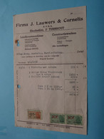 Firma J. LAUWERS & CORNELIS Elisabethlei Turnhout 4/1/1956 > Van Hees Baerle-Hertog ( Zie Foto ) Faktuur ! - Agriculture