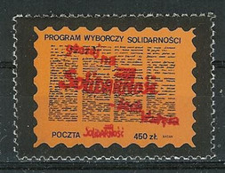 Poland SOLIDARITY (S652): Elections '89 Program (orange) - Viñetas Solidarnosc