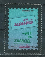 Poland SOLIDARITY (S656): Elections '89 For Heavy Duty (blue) - Viñetas Solidarnosc