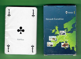 VOITURE RENAULT EURODRIVE JEU DE 52 CARTES A JOUER - 54 Cartes