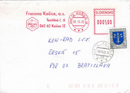 Frucona Kosice 2002 AFS Wappen Dubnica Nad Vahom Eichel Apfel - Storia Postale