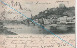 Ak Gruss Aus Saarburg Ortsansicht Vom Der Saar Aus 1901 - Saarburg