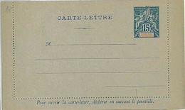 15416 -  SENEGAL -  POSTAL HISTORY - STATIONERY Letter Card CARTE LETTRE  H & G #1 - Autres & Non Classés
