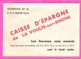 Petite Calendrier 1954 Caisse D'Epargne De La Voulte Sur Rhone Ardèche - Formato Piccolo : 1941-60