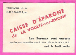 Petite Calendrier 1954 Caisse D'Epargne De La Voulte Sur Rhone Ardèche - Petit Format : 1941-60