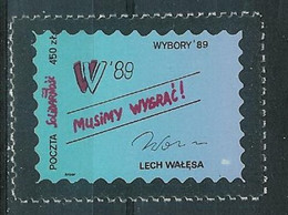 Poland SOLIDARITY (S687): Elections '89 We Have To Win (blue) - Viñetas Solidarnosc