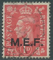 1943-47 OCCUPAZIONE INGLESE MEF USATO EFFIGIE 1 P - RA14 - British Occ. MEF