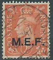 1943-47 OCCUPAZIONE INGLESE MEF USATO EFFIGIE 2 P - RA14 - Occ. Britanique MEF