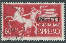 1950 TRIESTE A ESPRESSO USATO 60 LIRE - RA12-9 - Express Mail