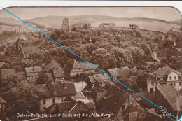 AK Osterode A Harz Mit Blick Auf Die Alte Burg Ecken Rund 1926 - Osterode