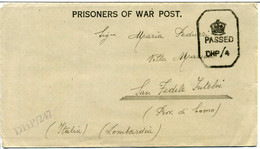 POW  PRISONERS OF WAR POST Prigionieri Di Guerra Prisonniers De Guerre G.P.O. Bombay X San Fedele Intelvi Como - Documents